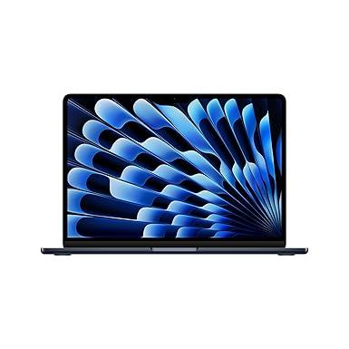 Apple 2024 MacBook Air 13″ Laptop with M3 chip: 34.46 cm (13.6″) Liquid Retina Display, 8GB Unified Memory, 256GB SSD Storage, Backlit Keyboard, 1080p FaceTime HD Camera, Touch ID- Midnight